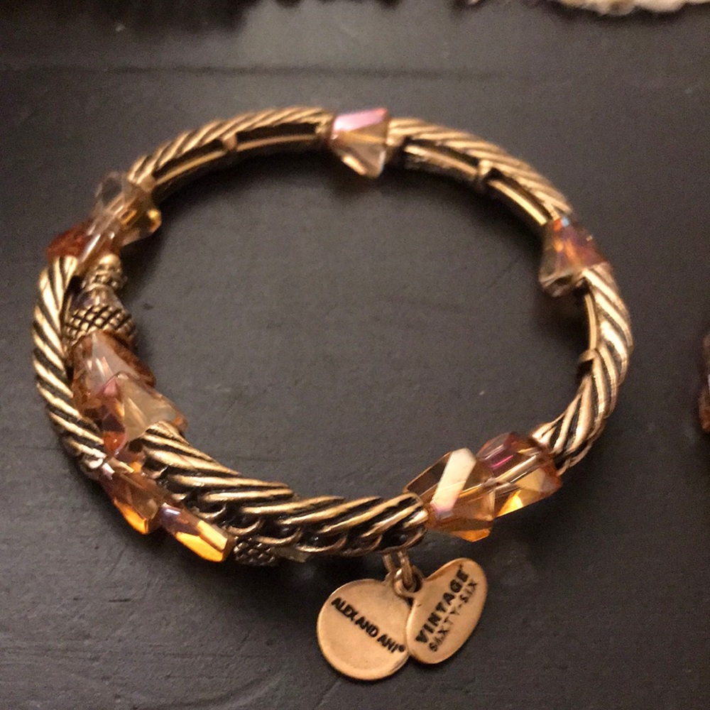 Alex and Ani vintage gold bracelets